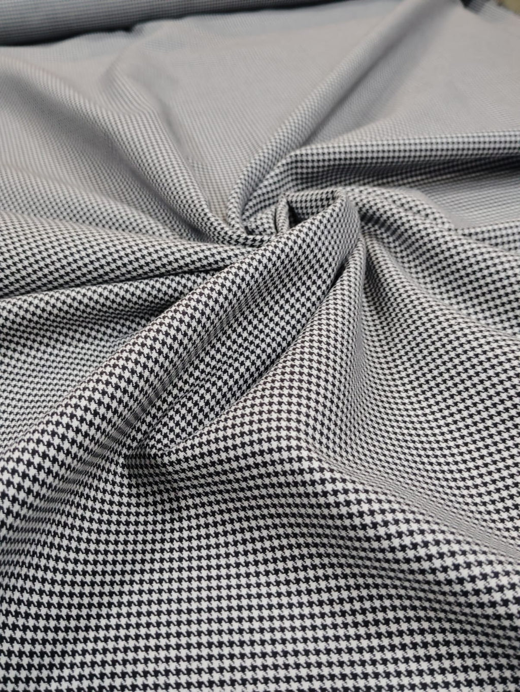 Black & White Micro Houndstooth Shawl Lapel Tuxedo