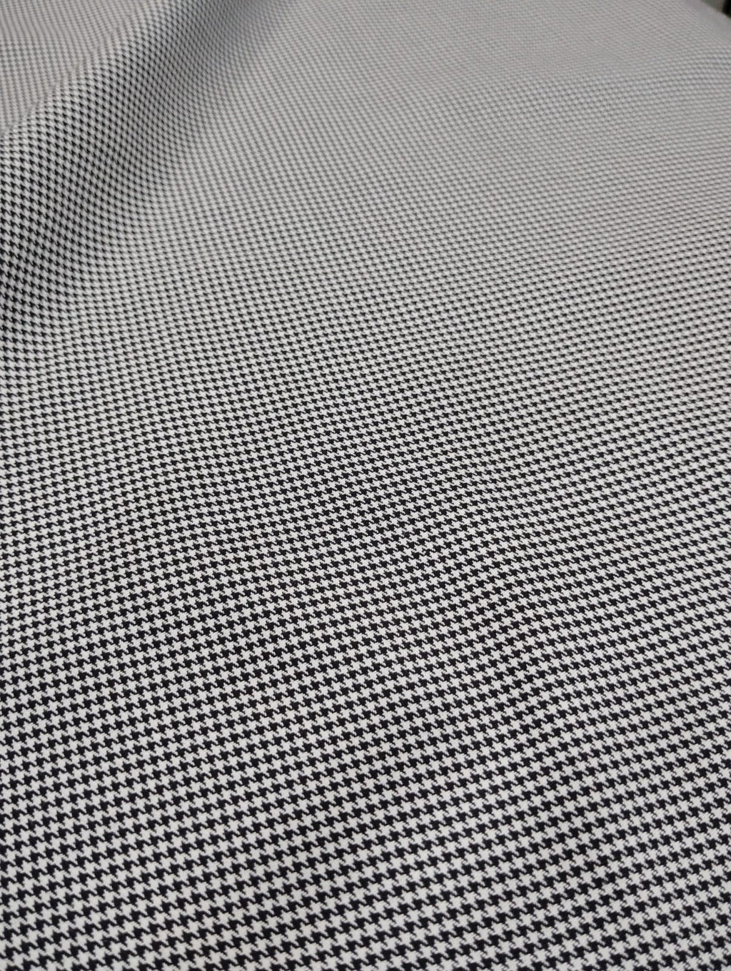 Black & White Micro Houndstooth Shawl Lapel Tuxedo