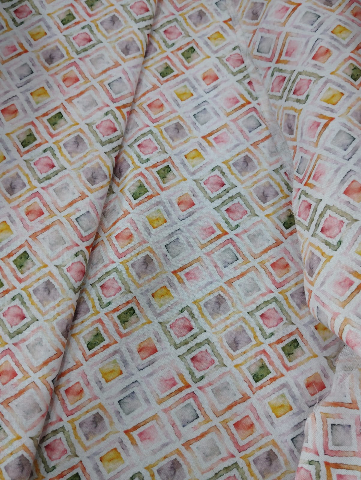 Modern Trends Multicolor Geometric Cotton Linen Shirt
