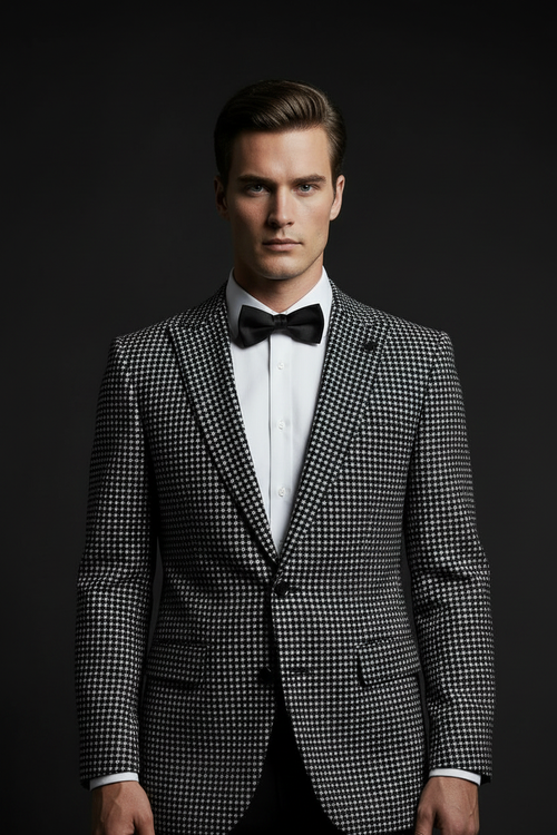 Close-up Lapel & Bow Tie Detail