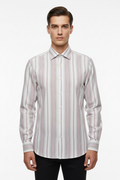 Front View - Striped Shirt - Male Model