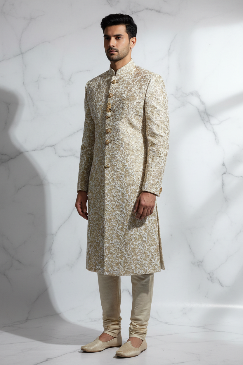 Gold Sherwani Side