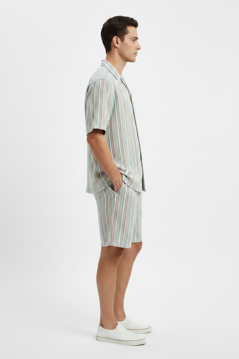 Men's Stripe Coord Set – Side View