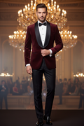 Wine Velvet Tuxedo - Ballroom Hero